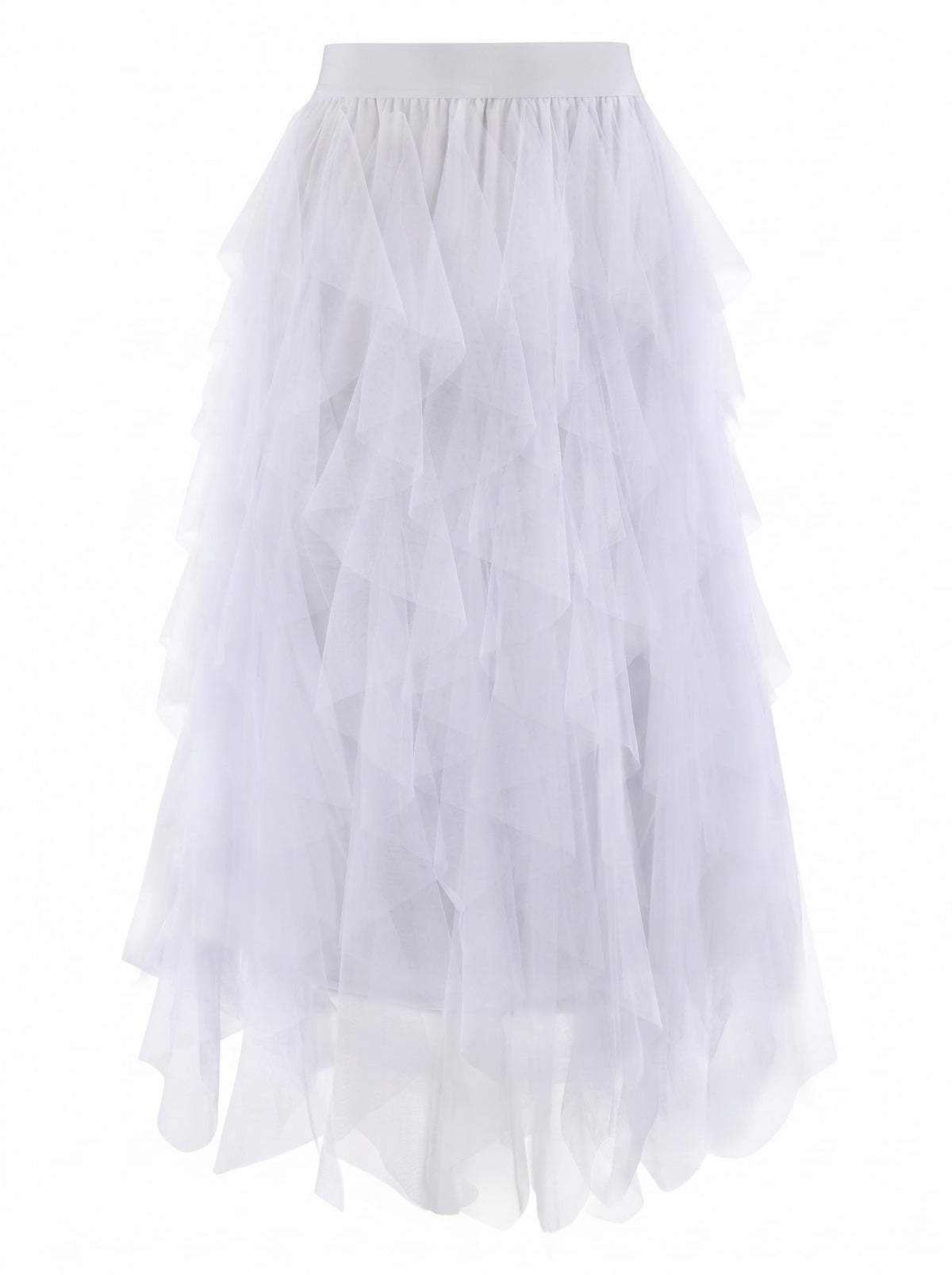 KASBAH Women's Long Tulle Skirt Fluffy Layered Tutu Skirts for Women Adults High Low Party Wedding Evening Events Puffy Tutus