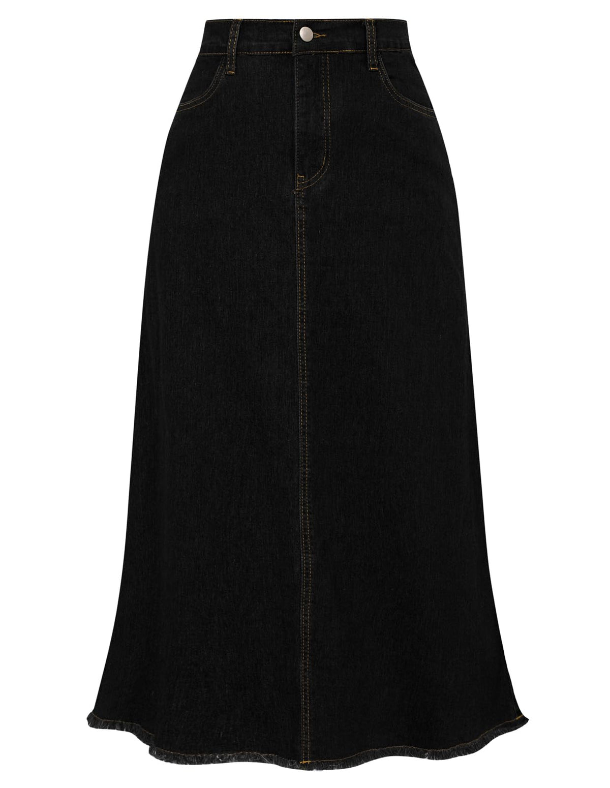 Belle Poque Long Frayed Skirt Jean Skirts for Women Denim