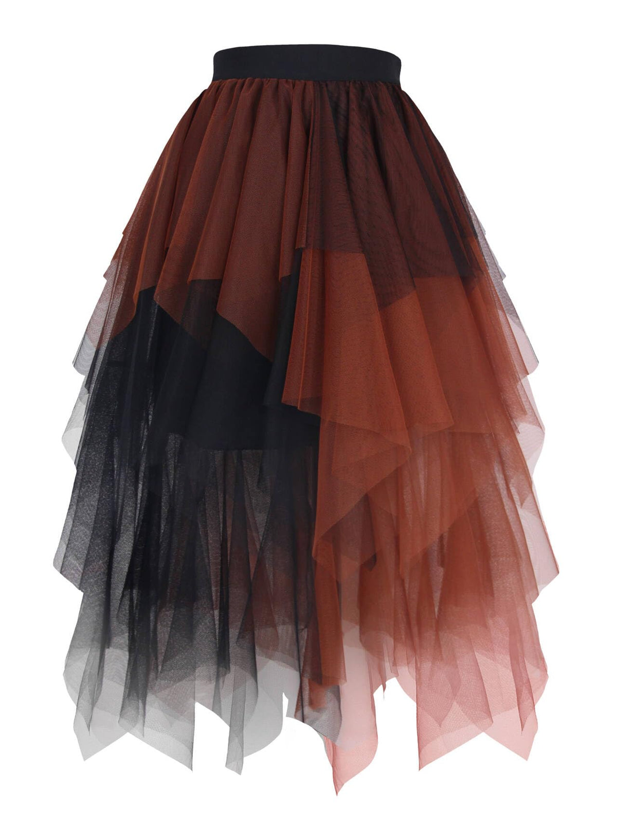 Hanpceirs Women's Tulle Skirts Layered Midi Skirt