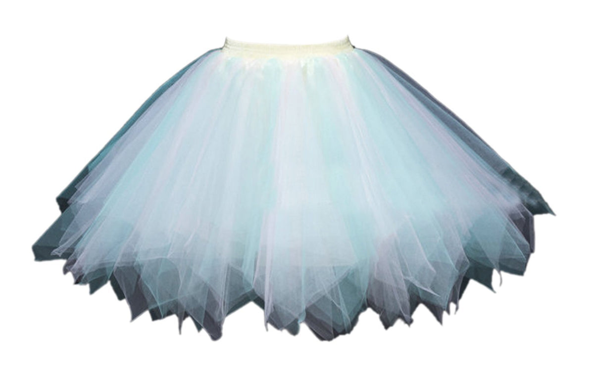 Honeystore Women's Short Vintage Ballet Bubble Puffy Tutu Petticoat Skirt