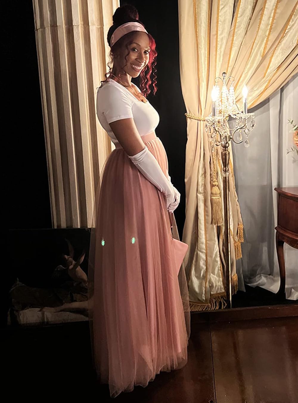 EllieHouse A Line Long Full Bridesmaid Tulle Skirt for Wedding Evening Party Prom P68
