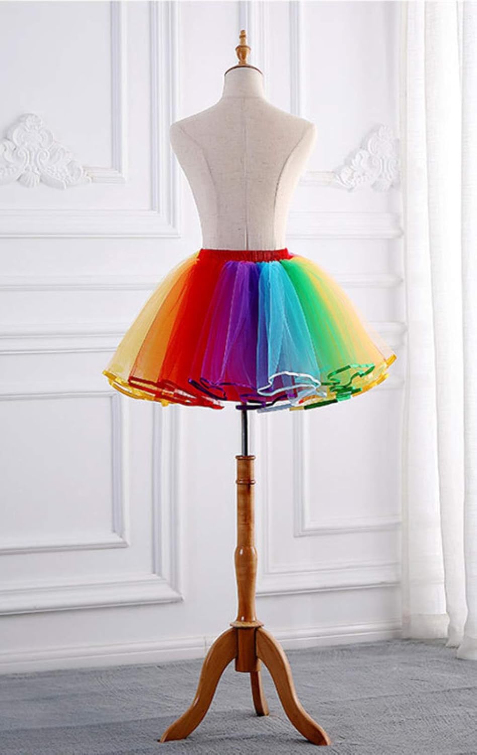 Honeystore Women's Short Vintage Ballet Bubble Puffy Tutu Petticoat Skirt