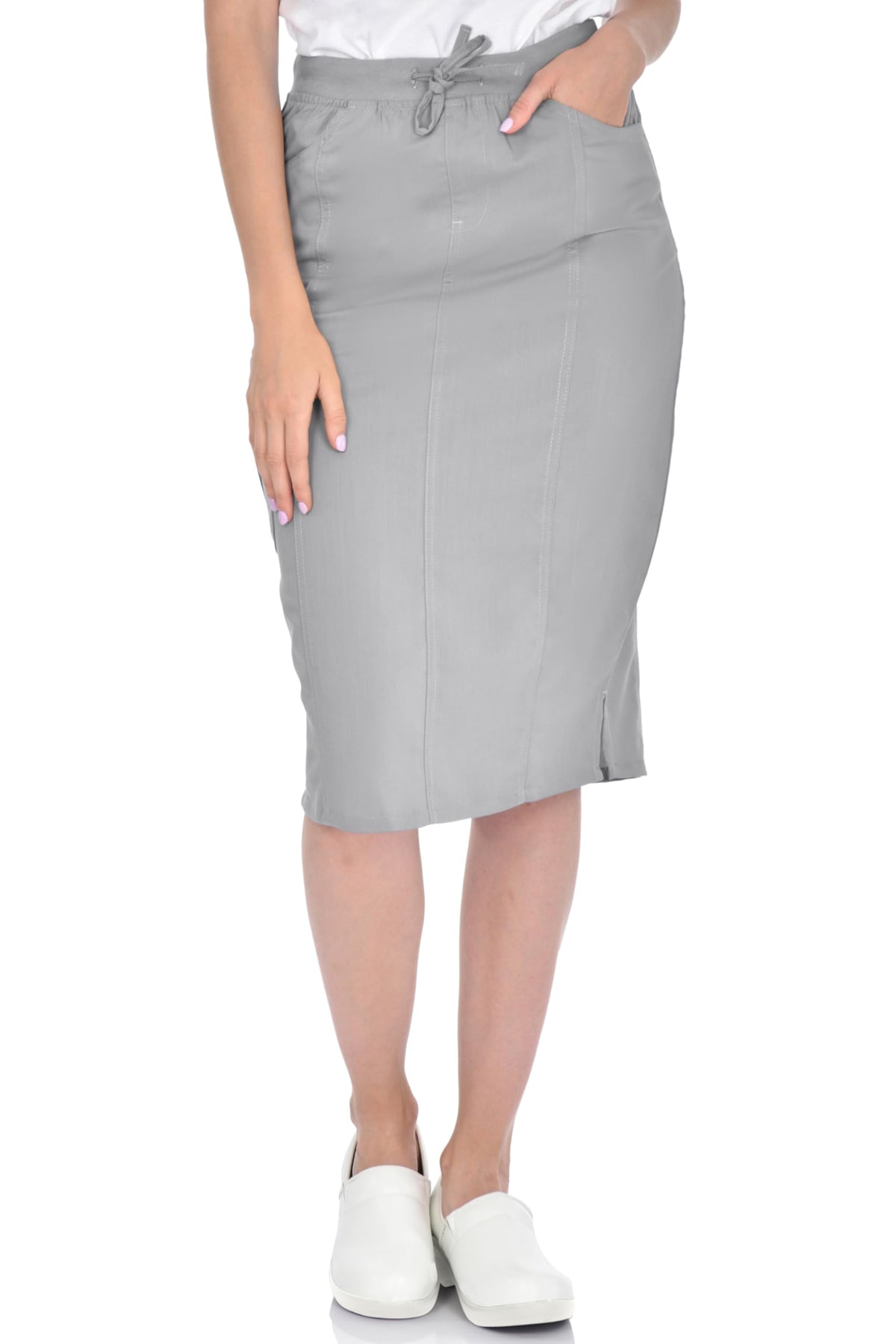 MediChic Women's Stretch Scrub Skirt - 5-Pocket, Comfortable & Durable Workwear Skirt for Healthcare, Medical Nursing