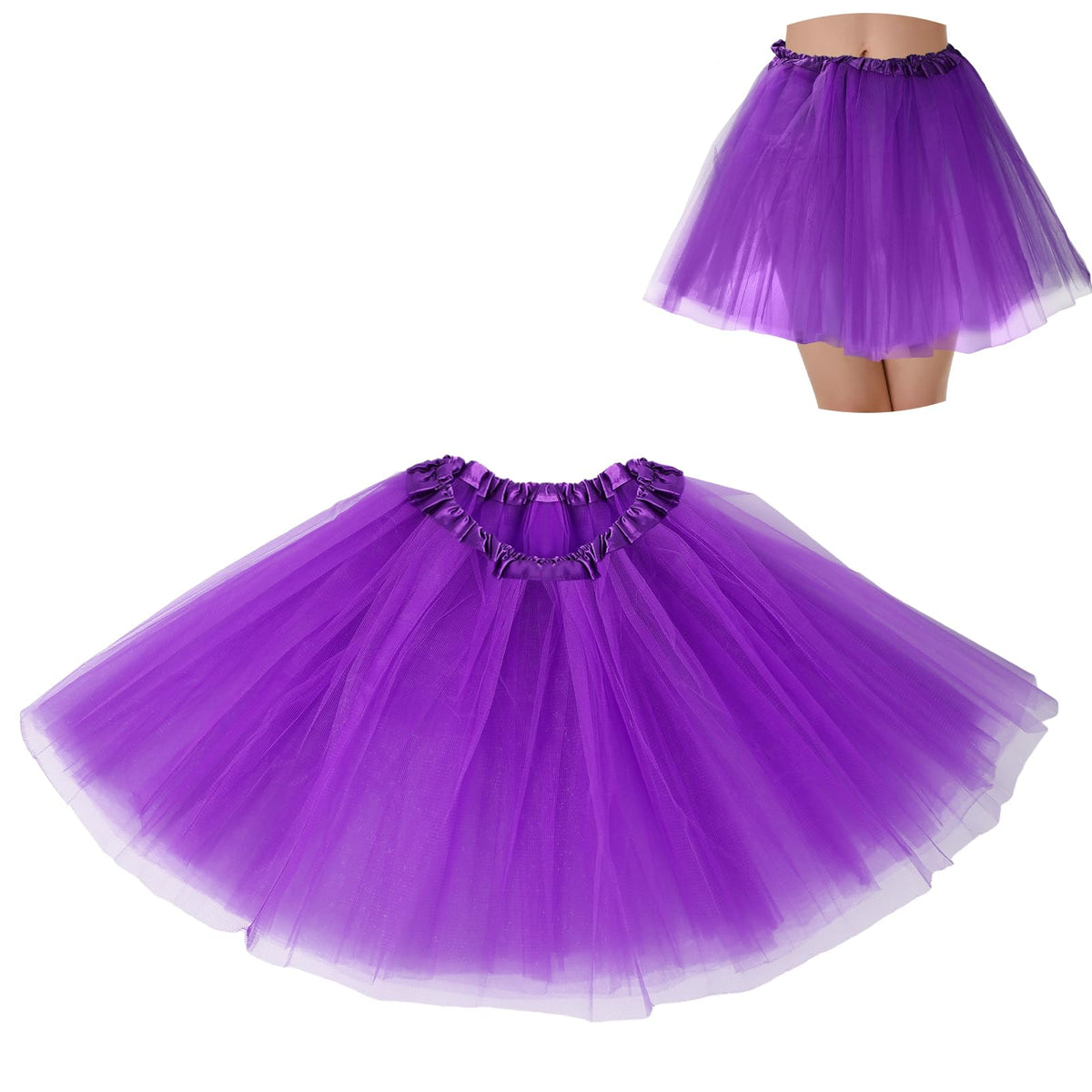 Tutus for Women Adult Tutu Tulle Skirts Costumes for Women 3 Layered Womens Tutu Skirts for Girls Teens Halloween Ballet