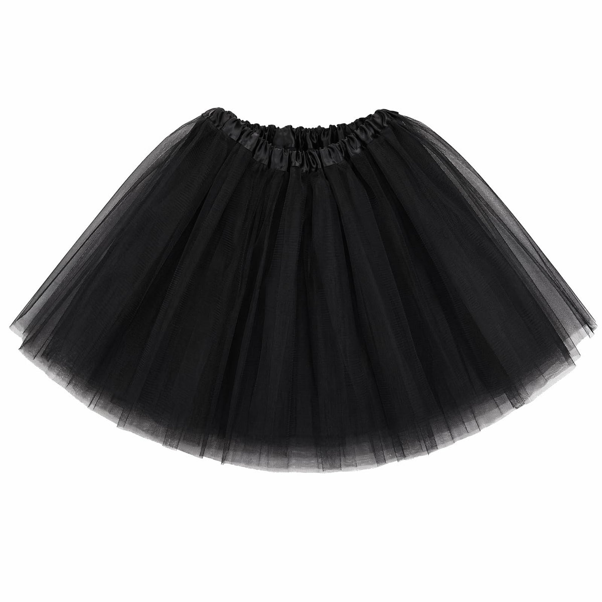 Tutu Skirts for Women Adults 5 Layers Fluffy Elastic Tulle Skirt Halloween 80s Running Party Dance Costume