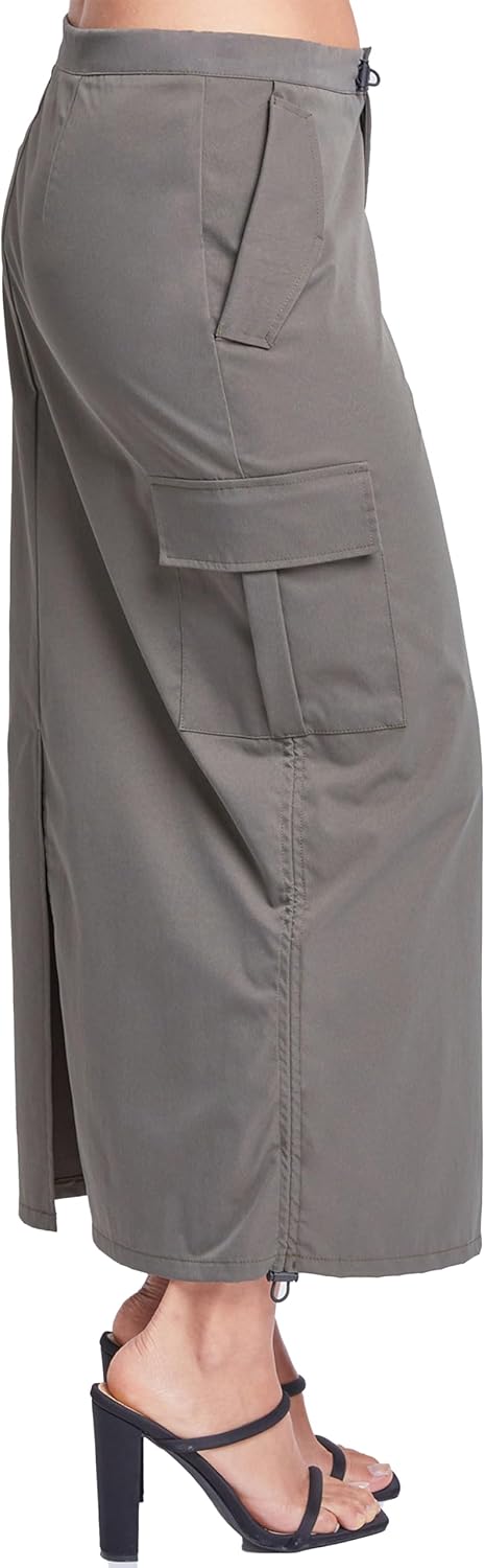 YMI Women's YMI Jeans Women's Midi Cargo Parachute Skirt