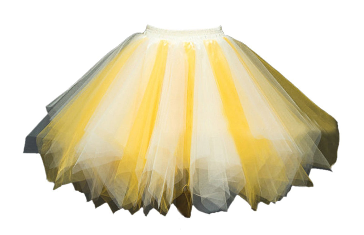 Honeystore Women's Short Vintage Ballet Bubble Puffy Tutu Petticoat Skirt