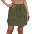 Cargo Skorts for Woman with Pockets Casual Drawstring High Waisted Skorts Summer Outdoor Hiking Golf Workout Skort