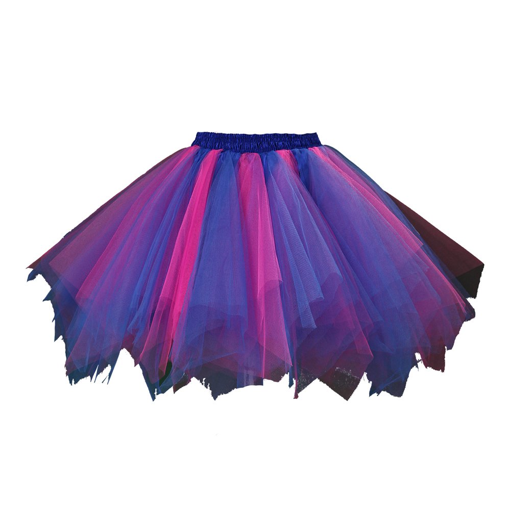 Honeystore Women's Short Vintage Ballet Bubble Puffy Tutu Petticoat Skirt