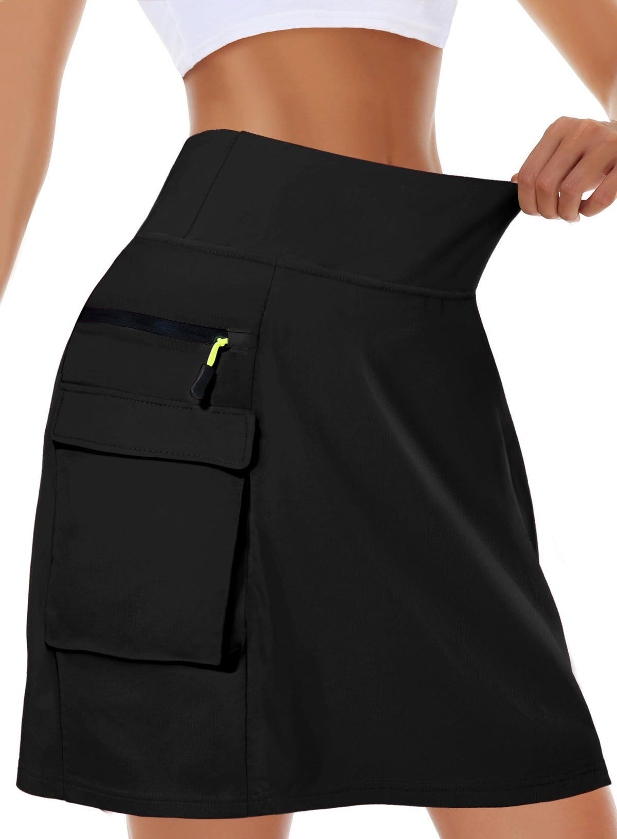Kimmery Women's Quick Dry Cargo Skirt with 5 Pockets High Waisted Golf Skirts for Casual Hiking