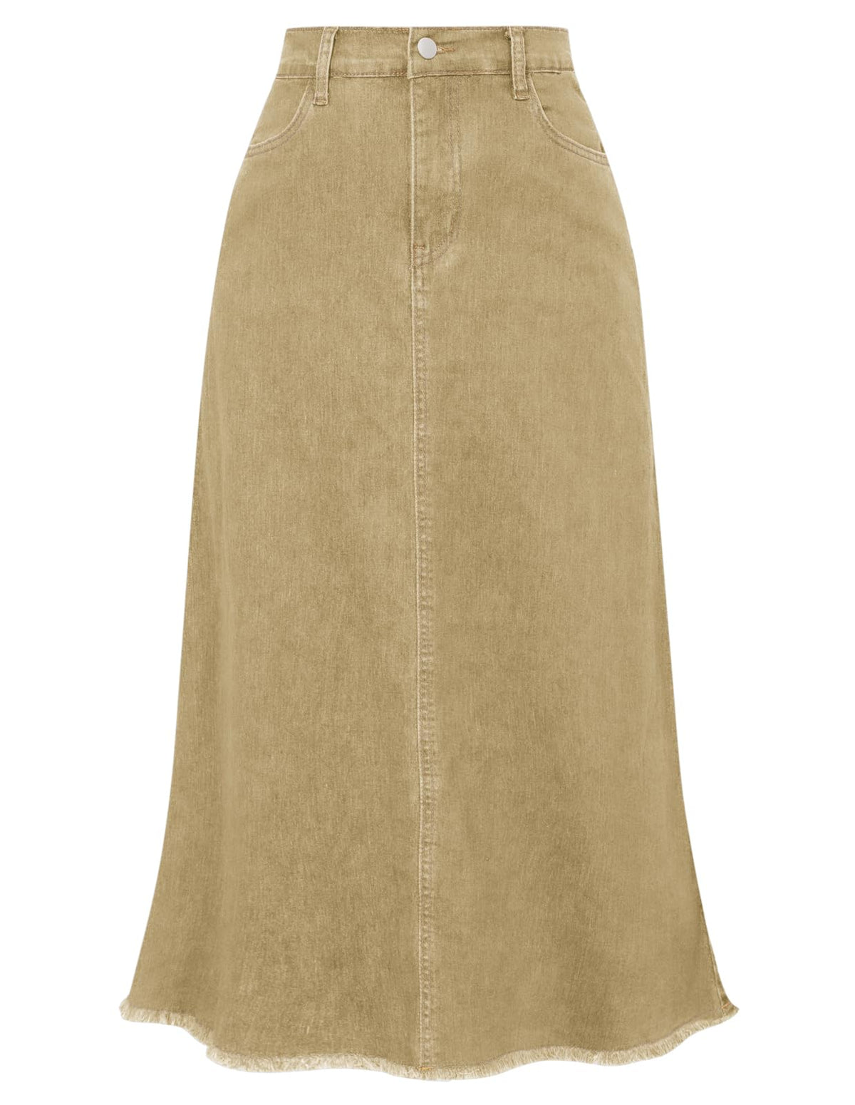 Belle Poque Long Frayed Skirt Jean Skirts for Women Denim