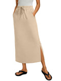 ANRABESS Air Layer Fabric Maxi Skirts for Women