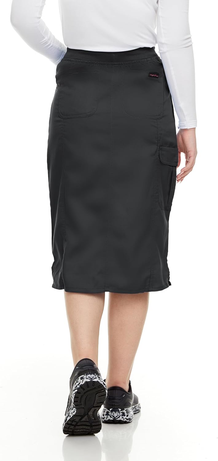 MediChic Women's Stretch Scrub Skirt - 5-Pocket, Comfortable & Durable Workwear Skirt for Healthcare, Medical Nursing