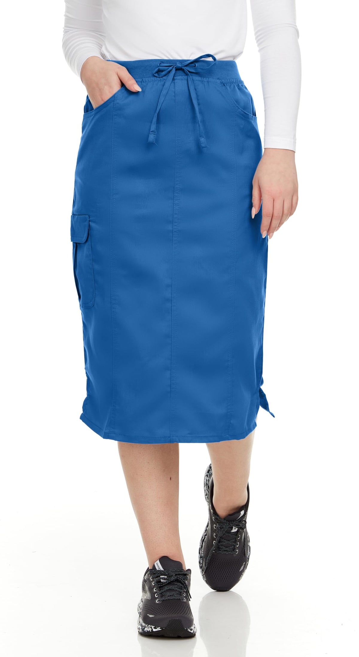MediChic Women's Stretch Scrub Skirt - 5-Pocket, Comfortable & Durable Workwear Skirt for Healthcare, Medical Nursing