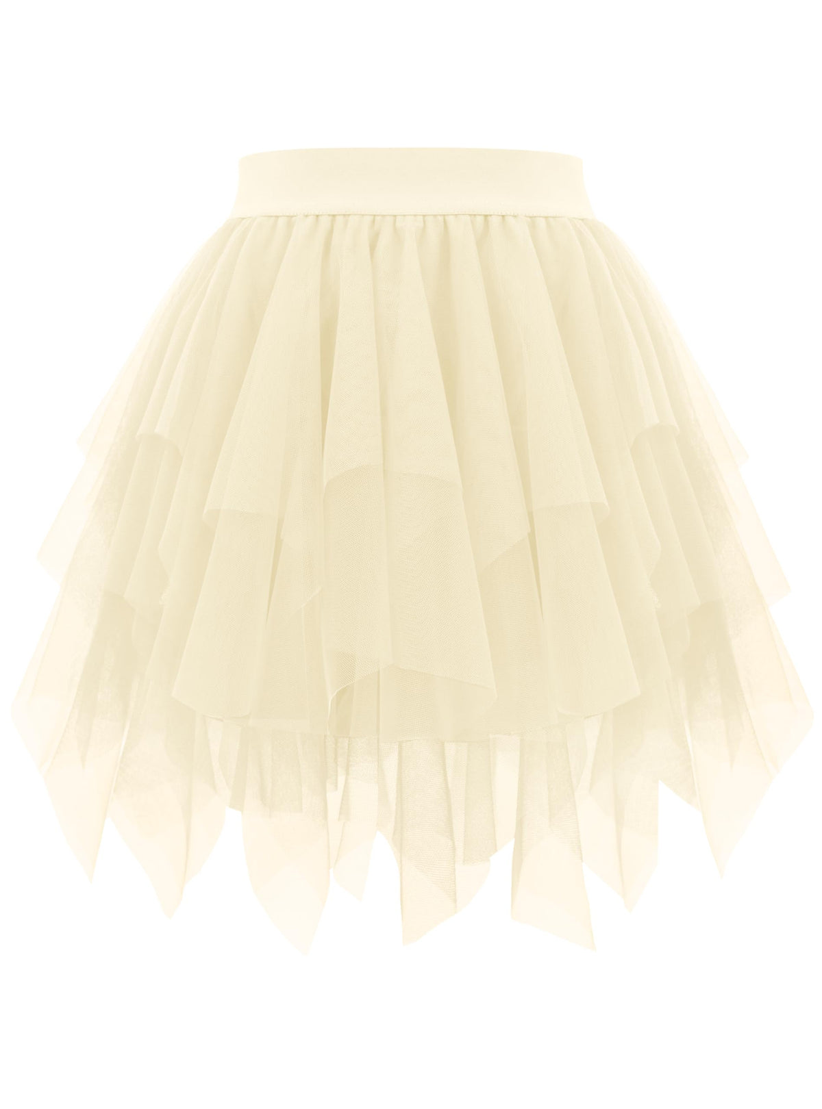 tagunop Womens Tulle Skirt Layered Fairy Irregular Tutu