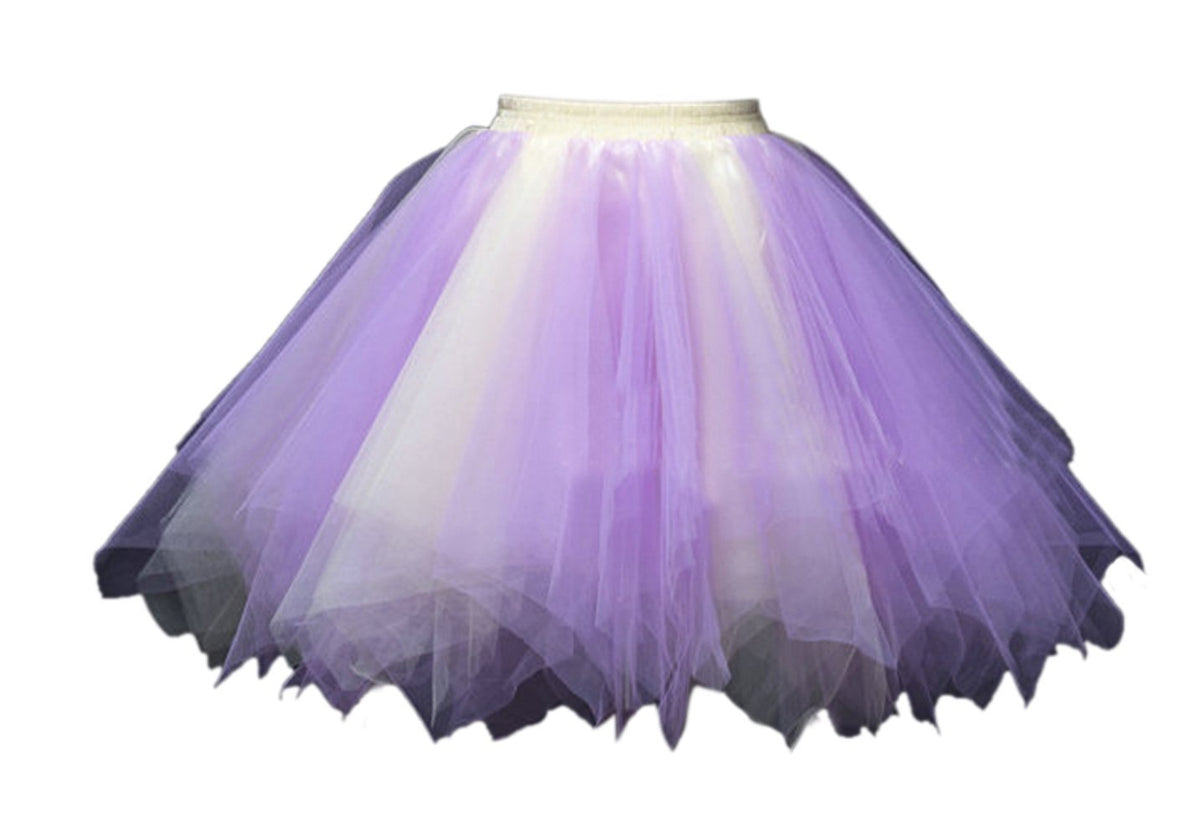 Honeystore Women's Short Vintage Ballet Bubble Puffy Tutu Petticoat Skirt