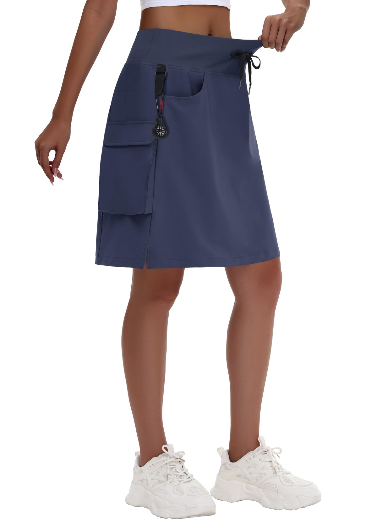 MIVEI Women's 16" 20" Hiking Cargo Skort Skirt - High Waisted Golf Dressy Casual Workout Sport Skirt with Liner Quick Dry