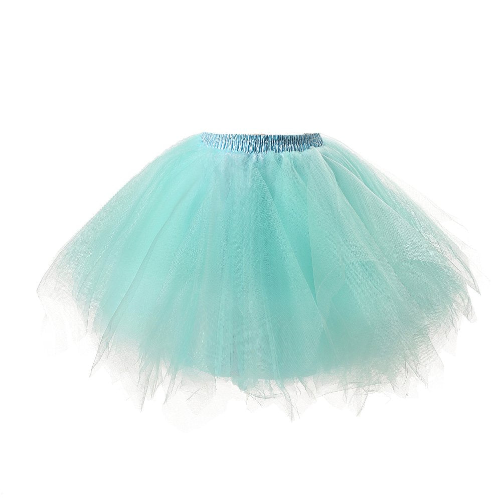 Honeystore Women's Short Vintage Ballet Bubble Puffy Tutu Petticoat Skirt