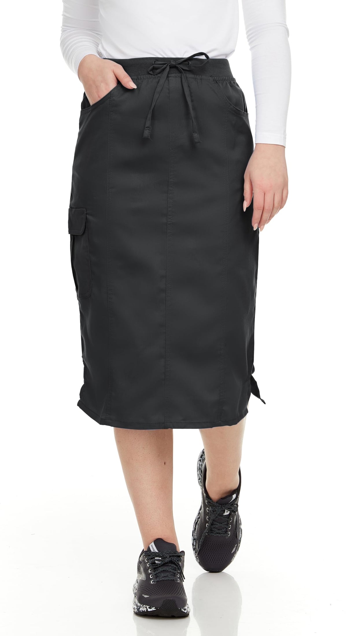 MediChic Women's Stretch Scrub Skirt - 5-Pocket, Comfortable & Durable Workwear Skirt for Healthcare, Medical Nursing