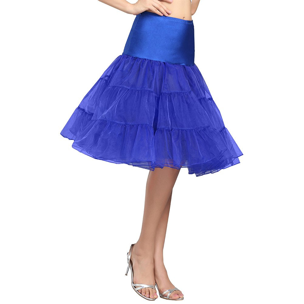 Women's 50s Vintage Petticoat Half Slip Tutu Underskirt 25.59" Crinoline Rockabilly