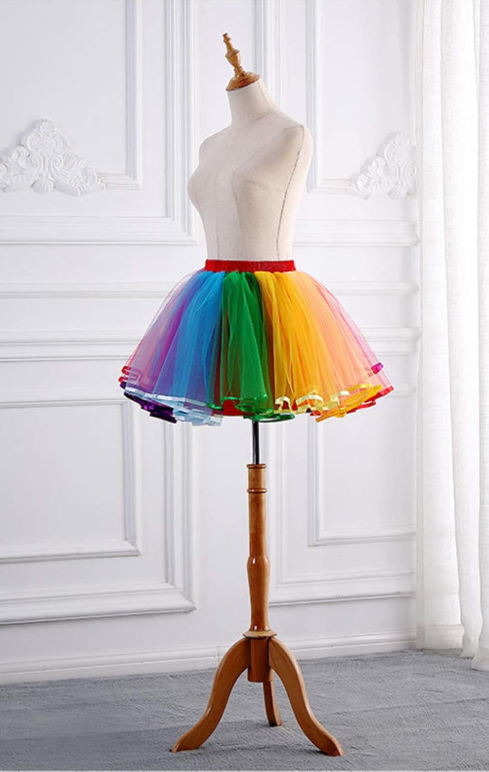 Honeystore Women's Short Vintage Ballet Bubble Puffy Tutu Petticoat Skirt