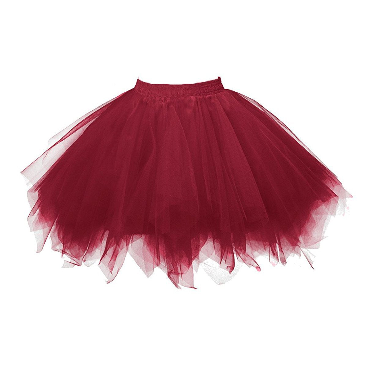Honeystore Women's Short Vintage Ballet Bubble Puffy Tutu Petticoat Skirt