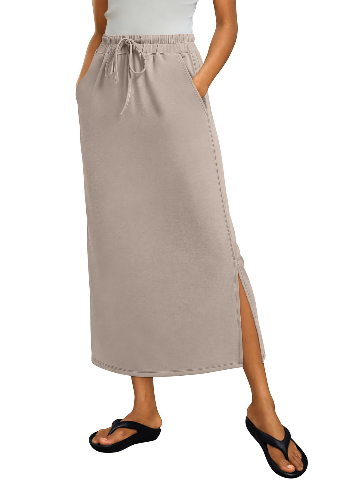 ANRABESS Air Layer Fabric Maxi Skirts for Women