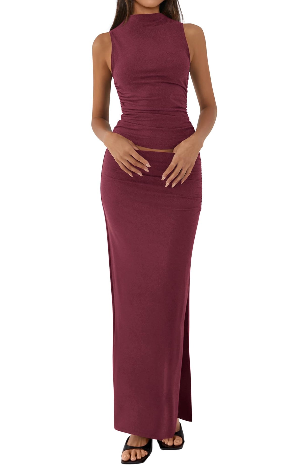 BTFBM Womens Two Piece Skirt Set Going Out Outfits