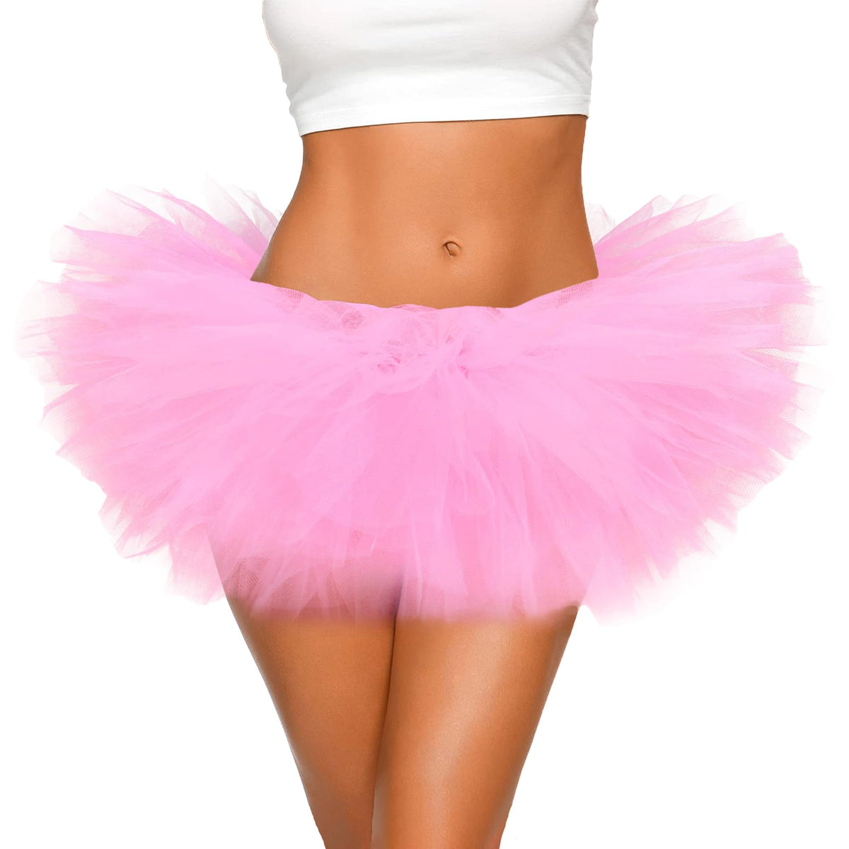Tutu for Women Adults - 5-Layer Tulle Skirts 80s Outfit for Women - Puffy Adult Tutus - Halloween Costumes Skirt