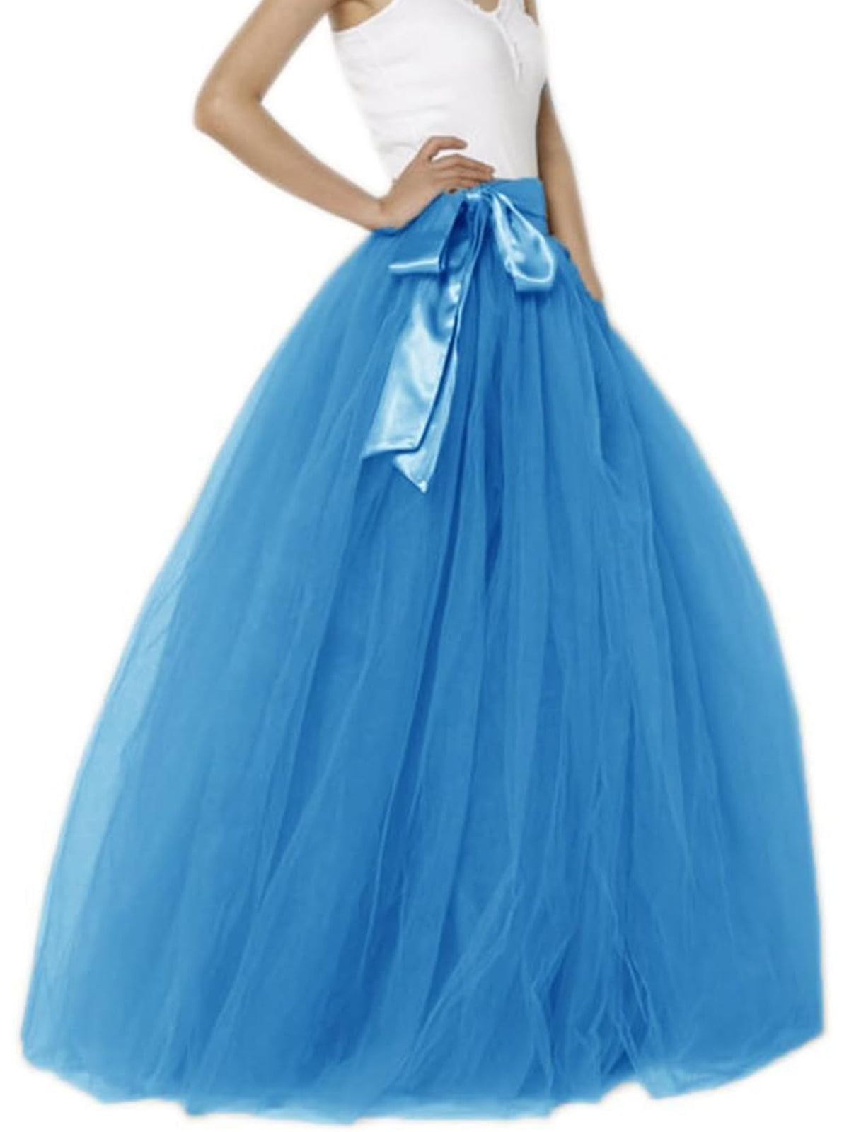 EllieHouse Womens Long Tutu Party Evening Tulle Skirt PC05