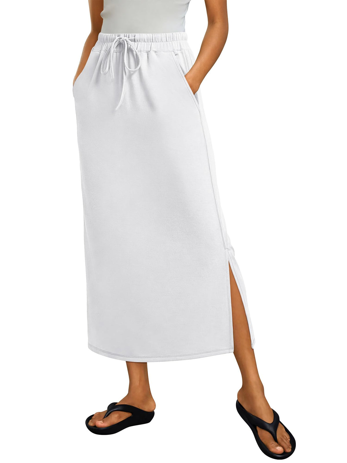 ANRABESS Air Layer Fabric Maxi Skirts for Women