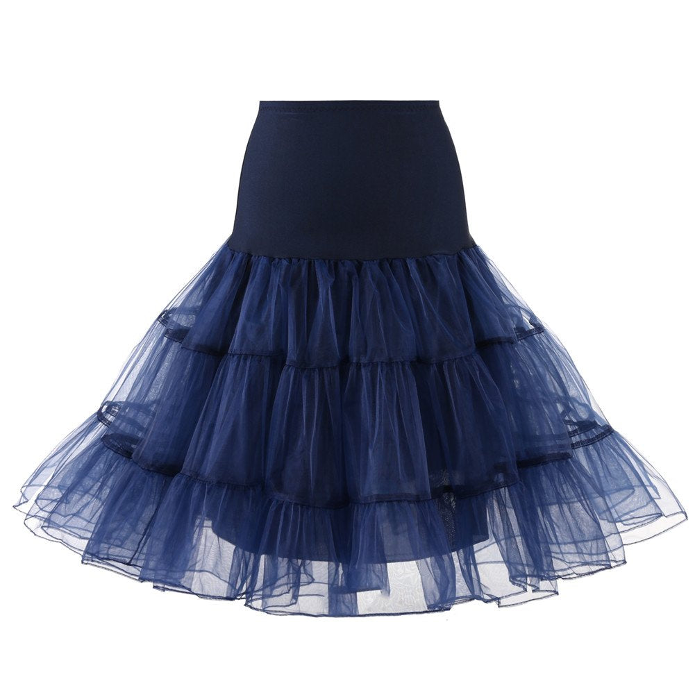 Women's 50s Vintage Petticoat Half Slip Tutu Underskirt 25.59" Crinoline Rockabilly