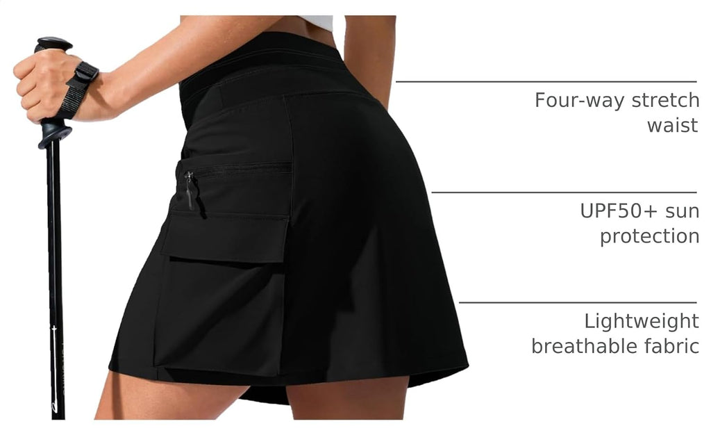SANTINY 16" Hiking Cargo Skorts 6 Pockets