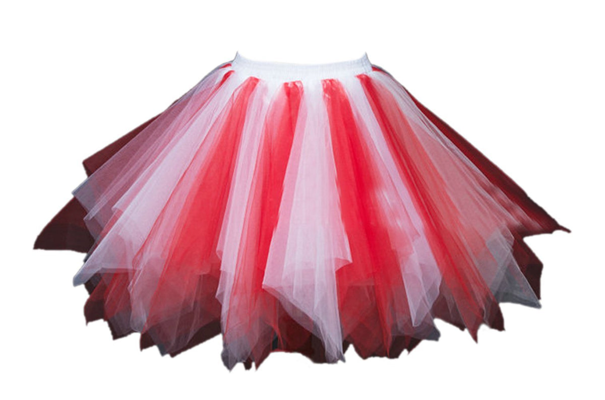 Honeystore Women's Short Vintage Ballet Bubble Puffy Tutu Petticoat Skirt