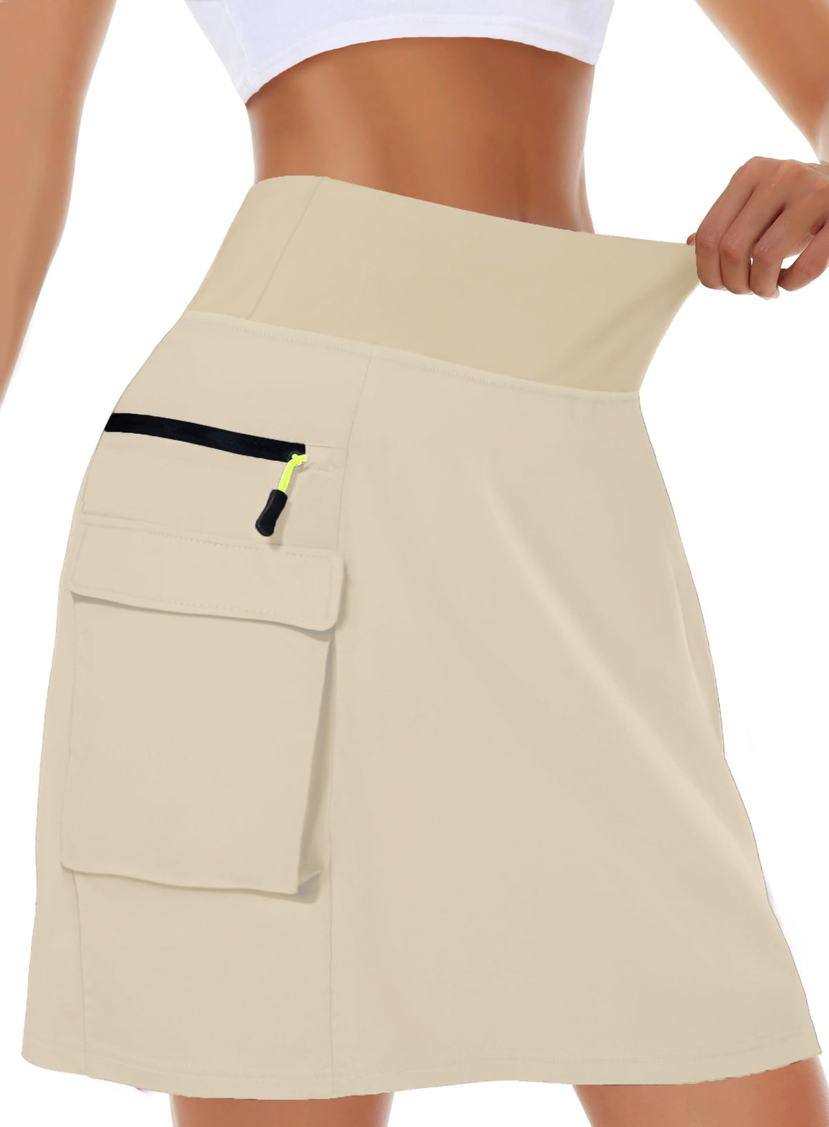 Kimmery Women's Quick Dry Cargo Skirt with 5 Pockets High Waisted Golf Skirts for Casual Hiking