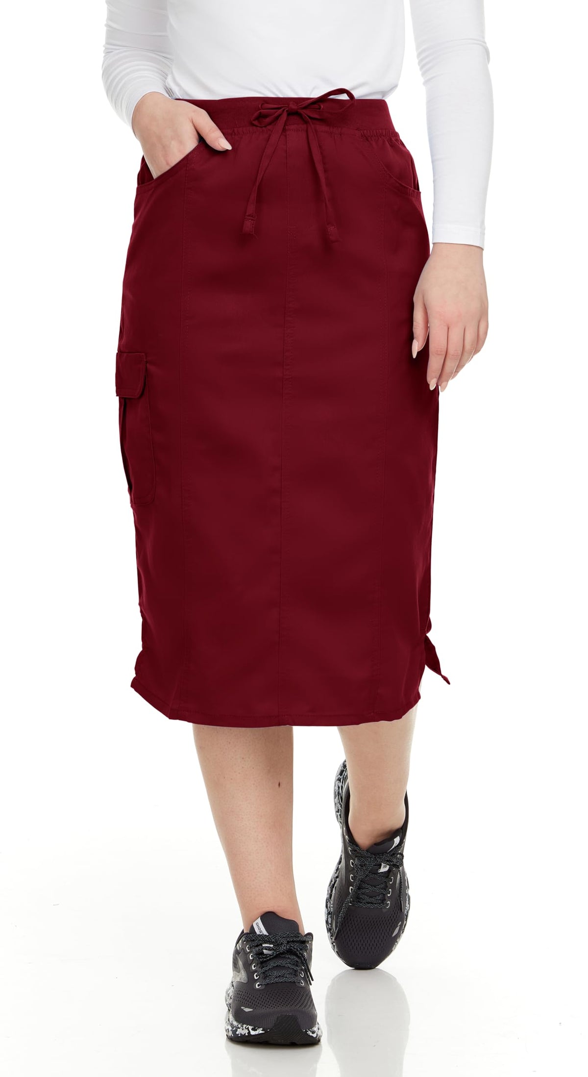 MediChic Women's Stretch Scrub Skirt - 5-Pocket, Comfortable & Durable Workwear Skirt for Healthcare, Medical Nursing
