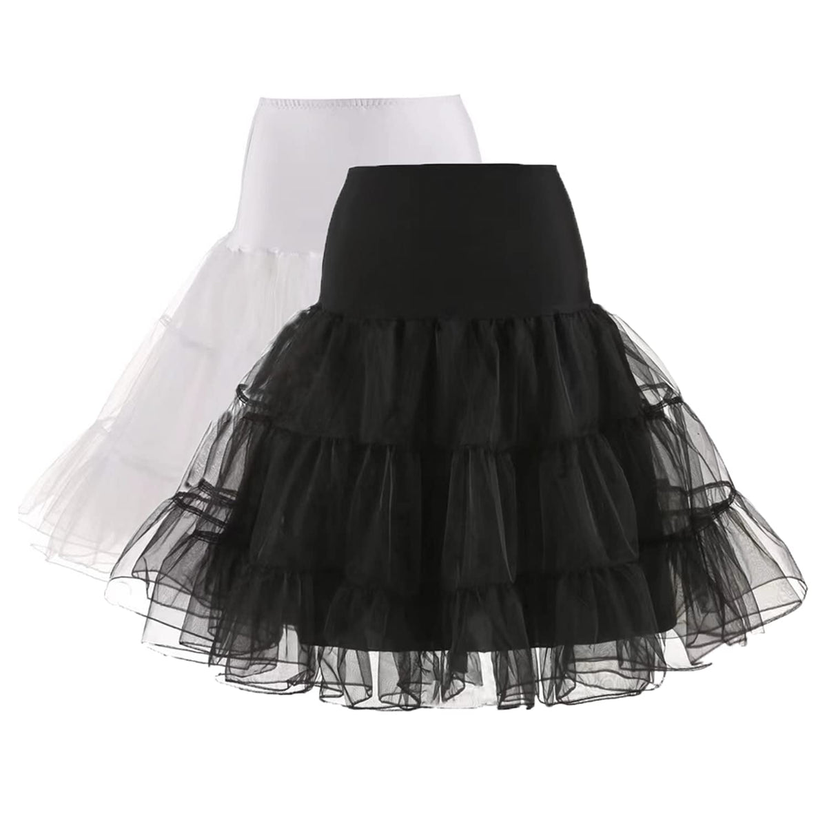 Women's 50s Vintage Petticoat Half Slip Tutu Underskirt 25.59" Crinoline Rockabilly