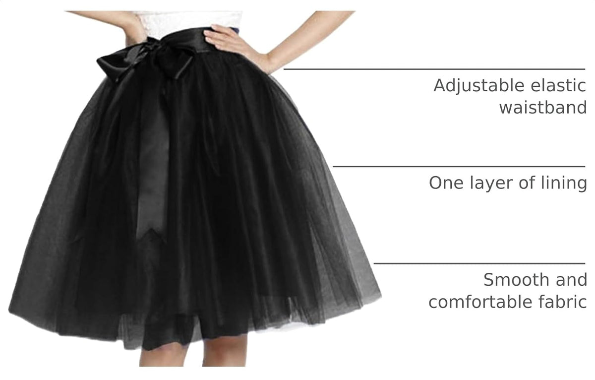 EllieHouse Womens Short Tutu Tulle Skirt with Sash PC06