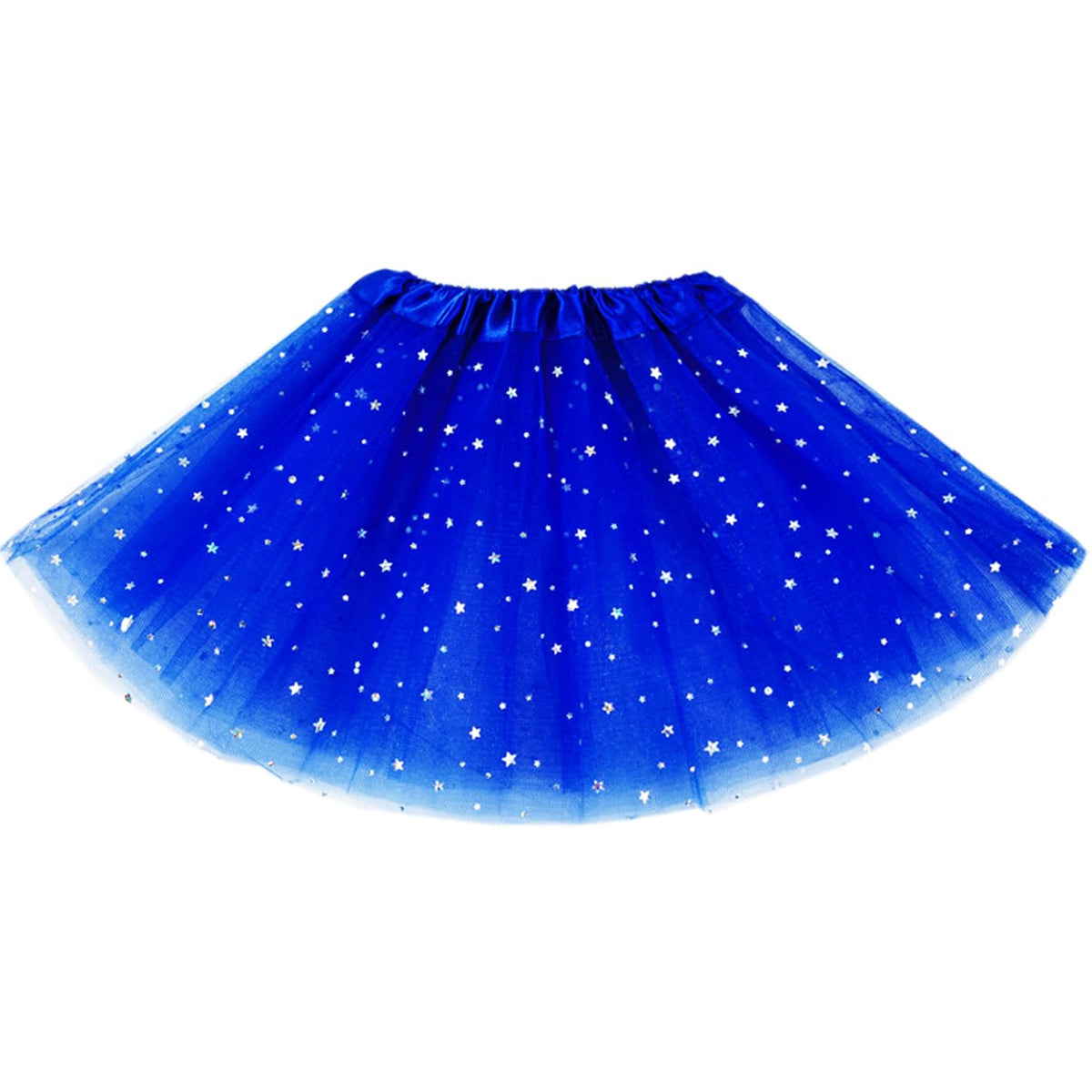 Little Girls Stars Sequins Tutu Skirt Princess Ballet Dance Dress for 0-6 Y Sparkle Elastic 3 Layered Tulle Tutu Skirt