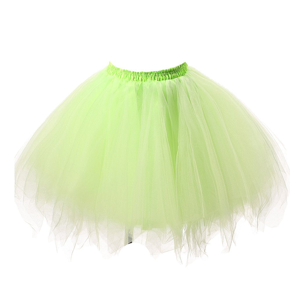 Honeystore Women's Short Vintage Ballet Bubble Puffy Tutu Petticoat Skirt