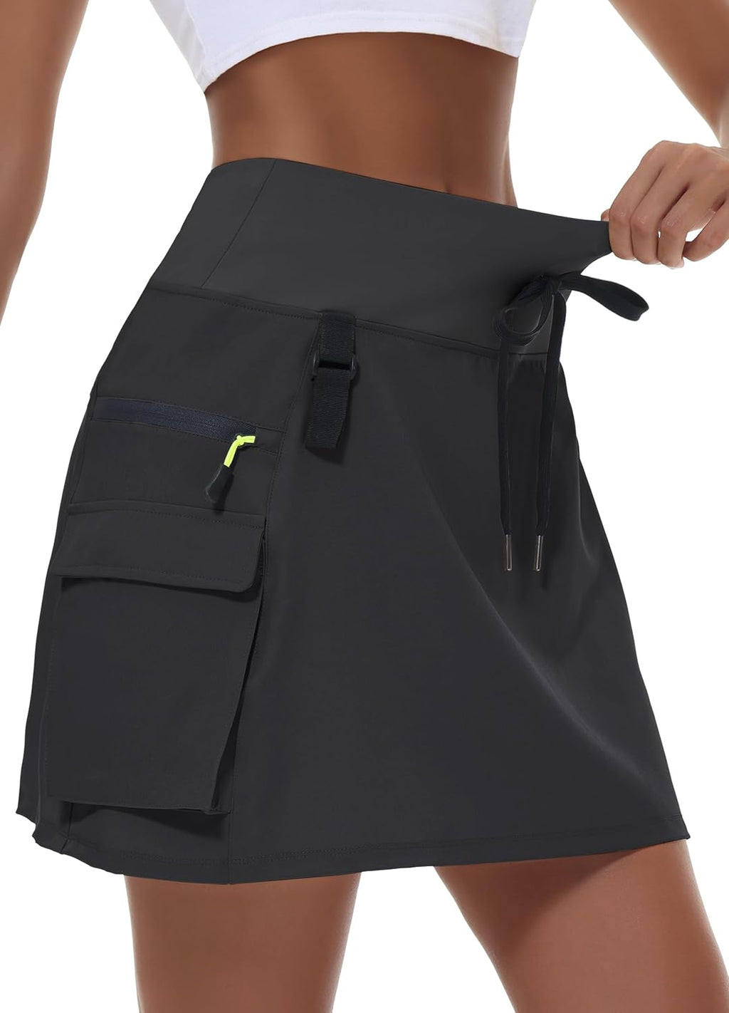 MIVEI Skorts for Woman - Hiking Cargo Skorts with Zipper Pockets