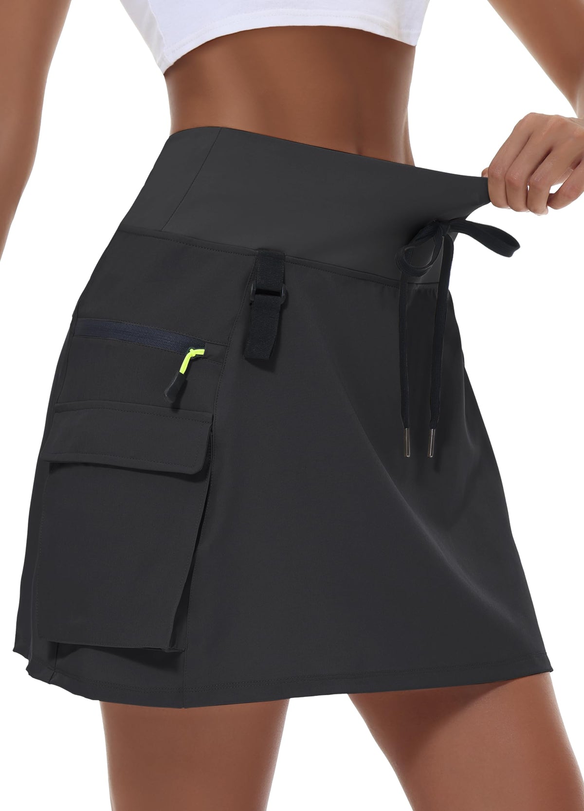MIVEI Skorts for Woman - Hiking Cargo Skorts with Zipper Pockets