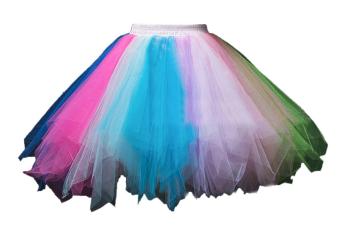Honeystore Women's Short Vintage Ballet Bubble Puffy Tutu Petticoat Skirt