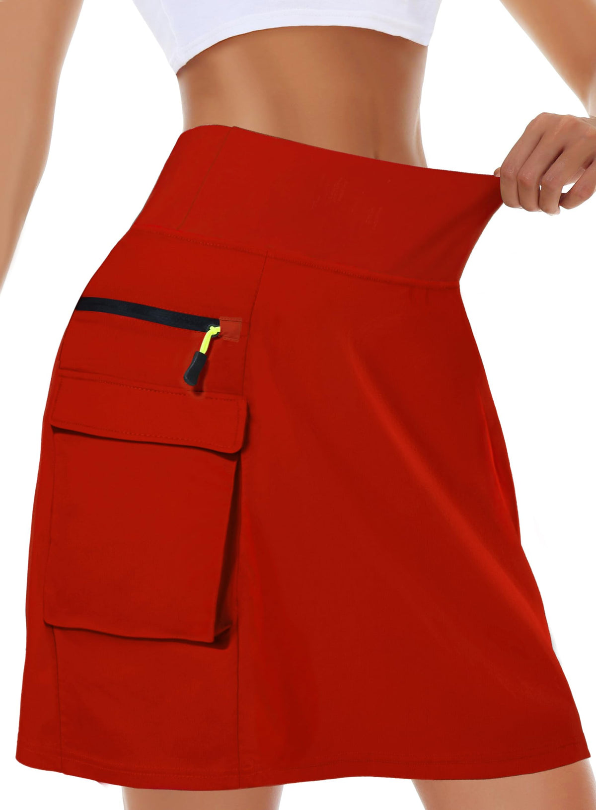 Kimmery Women's Quick Dry Cargo Skirt with 5 Pockets High Waisted Golf Skirts for Casual Hiking