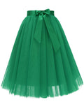 Bridesmay Women's Tulle Skirt Knee Length 6-Layered Wedding Party Homecoming Prom Dress