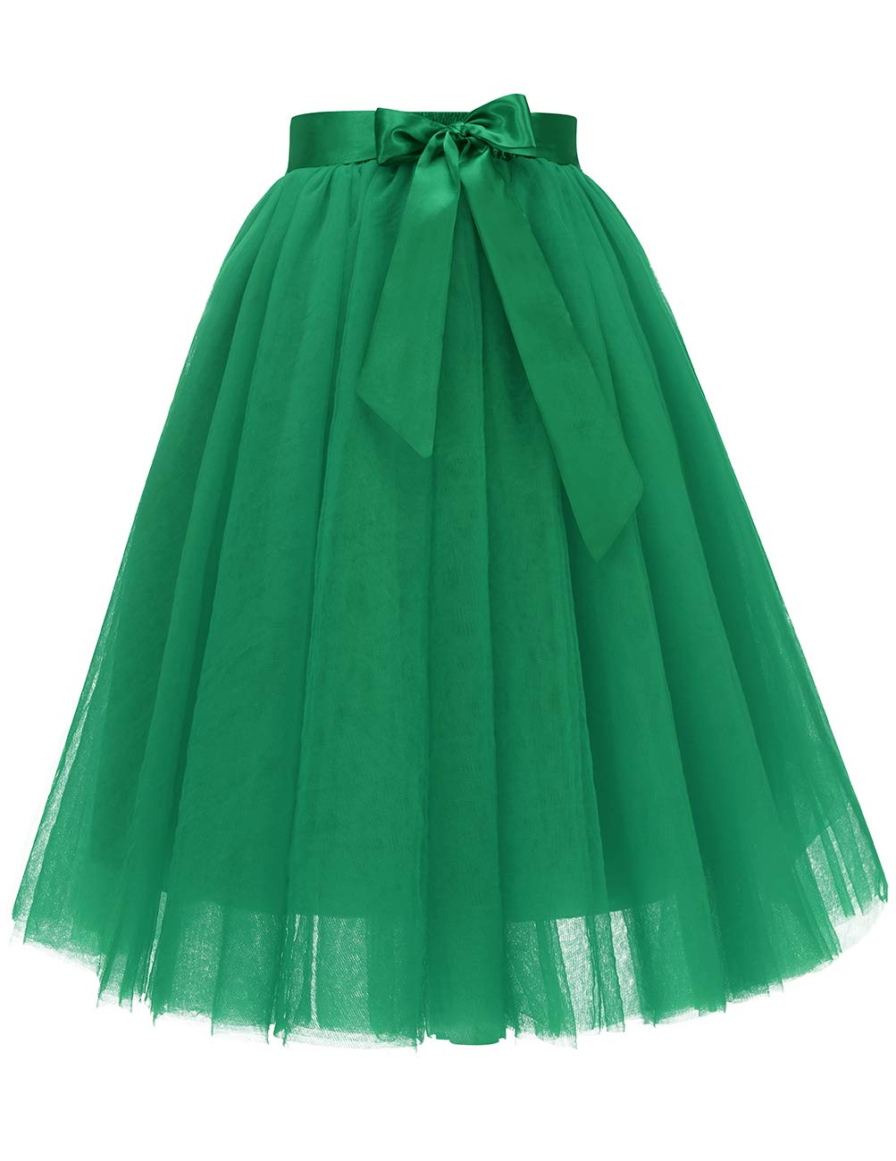 Bridesmay Women's Tulle Skirt Knee Length 6-Layered Wedding Party Homecoming Prom Dress