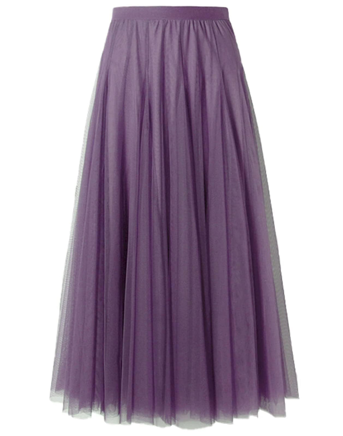 SANGTREE Women's Maxi Tulle Skirts A-Line Layered Long Mesh Flowy Skirt