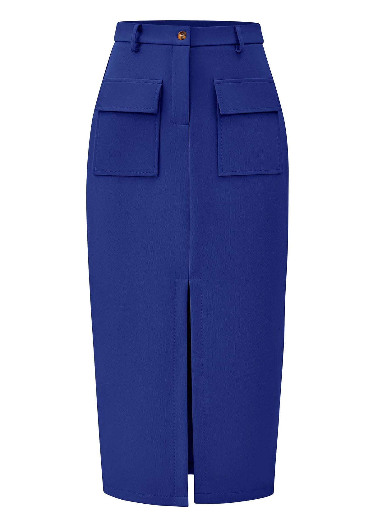 KIRUNDO Womens High Waist Cargo Midi Pencil Skirt