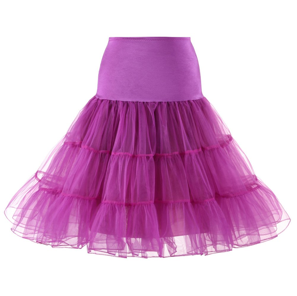 Women's 50s Vintage Petticoat Half Slip Tutu Underskirt 25.59" Crinoline Rockabilly
