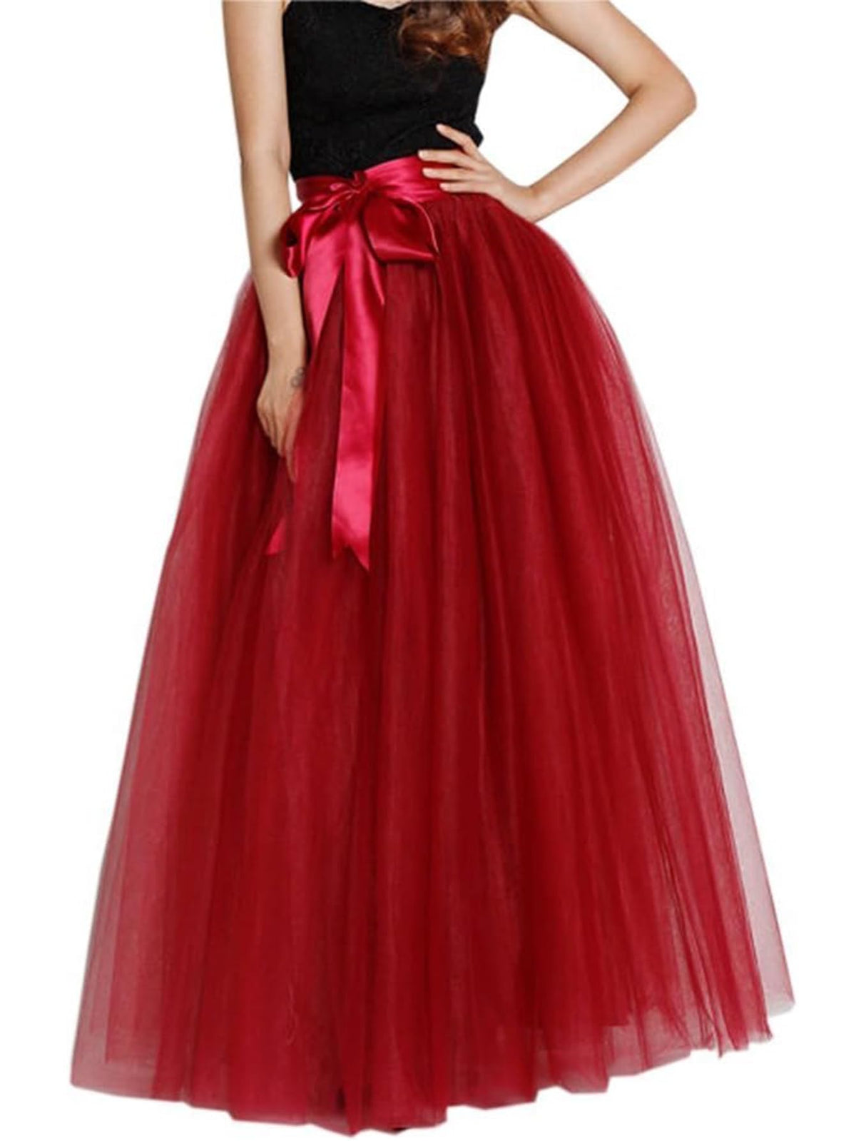 EllieHouse Womens Long Tutu Party Evening Tulle Skirt PC05